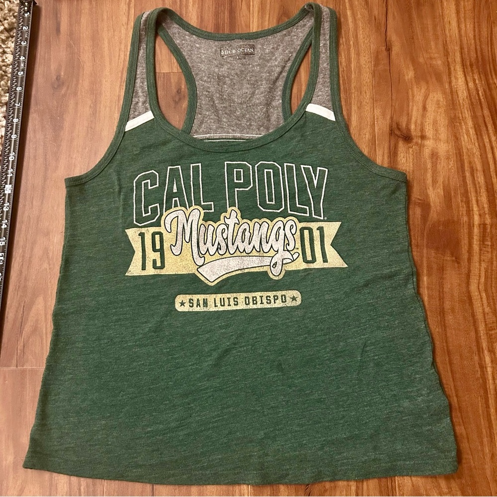 Cal Poly Mustangs 5th & Ocean Green Racerback Tank Top
